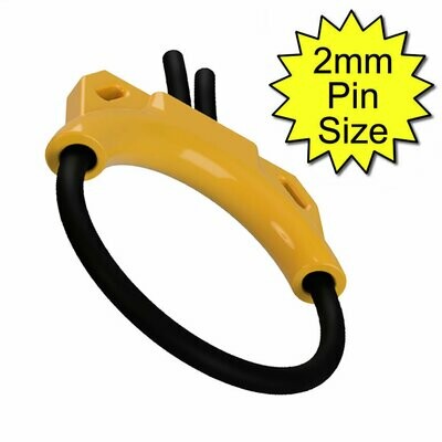 Estim Penis Play Conductive 4mm Rubber Cock Loop &amp; Tie Down Insulator 2mm Plug