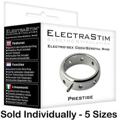 ElectraStim Prestige Metal Electro Cock Ring - 34mm Diameter