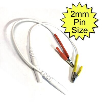 Alligator Clip Cable To 2mm TENS Style Socket