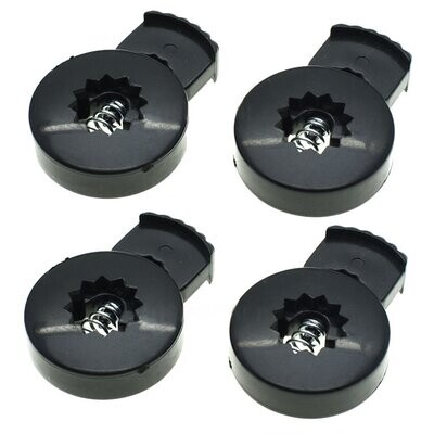 6mm or 4mm Conductive Rubber Tubing Clips Black