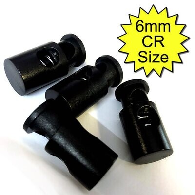 6mm Conductive Rubber Tubing Clips Black