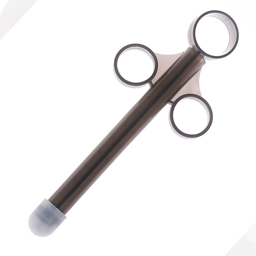 Personal Lube Shooter Syringe - Smoked Black