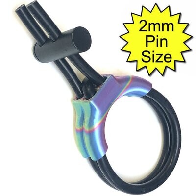 Di-Chromatic Estim Penis Play Double Conductive 6mm Rubber Cock Loop &amp; Insulator