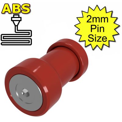 Magnetic Electrode Adaptor 2mm Red