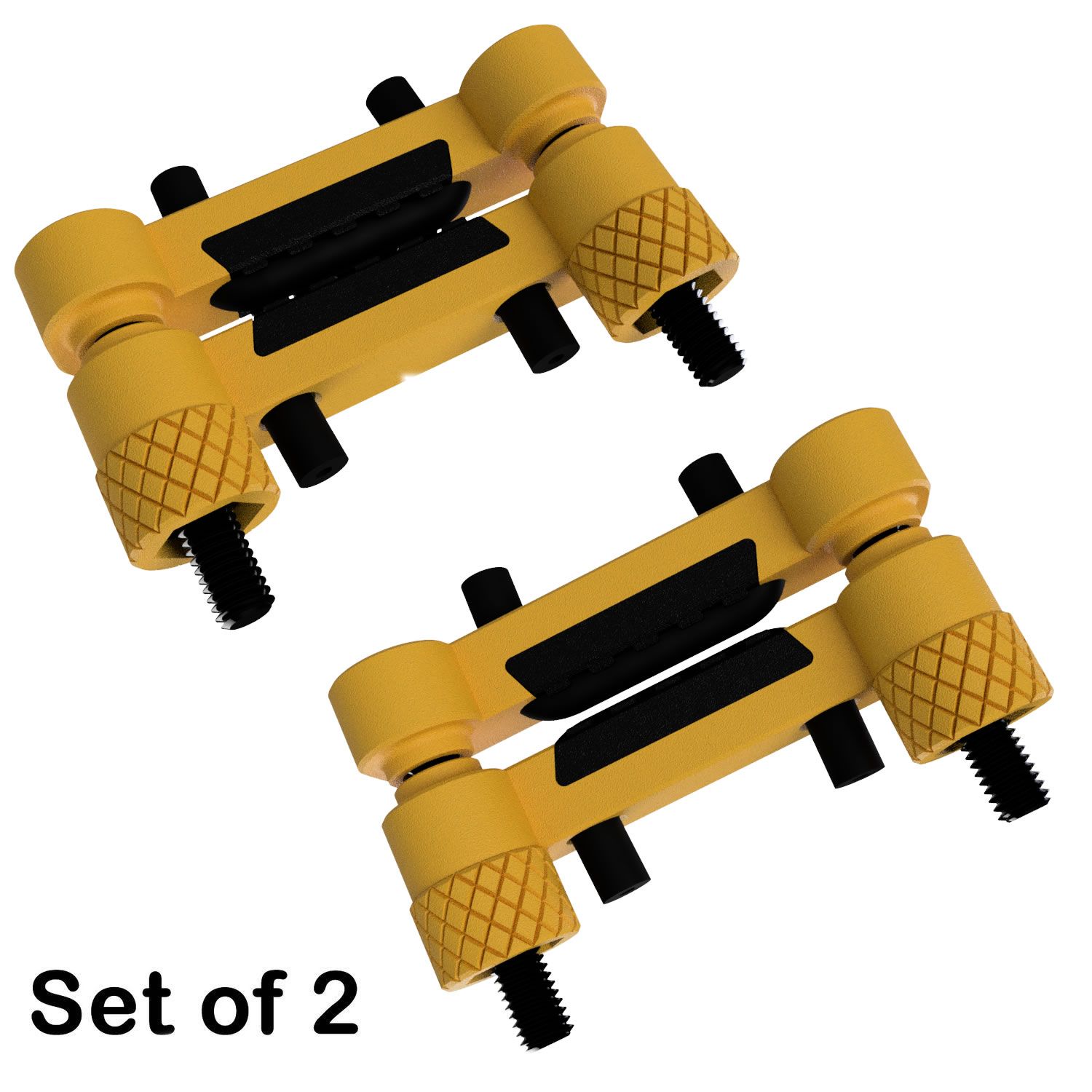 V2 Bipolar 6mm Conductive Rubber Nipple Clamp Electrodes 2mm Plug Yellow