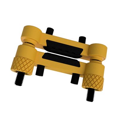 V2 Bipolar 6mm Conductive Rubber Nipple Clamp Electrodes 2mm Plug Yellow