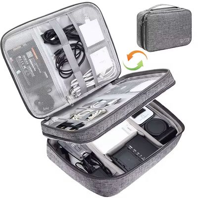Two Layer Storage Bag 27x9x19cm Grey