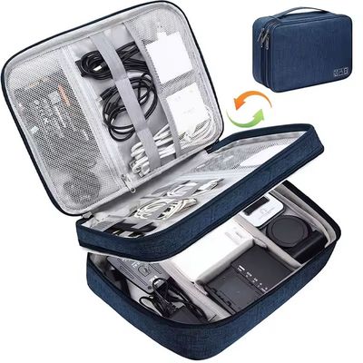 Two Layer Storage Bag 27x9x19cm Blue