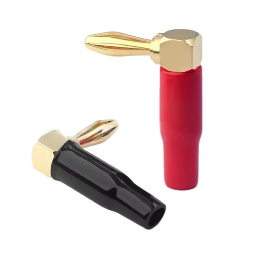 Pair Of 90 Degree Banana Plug Connectors