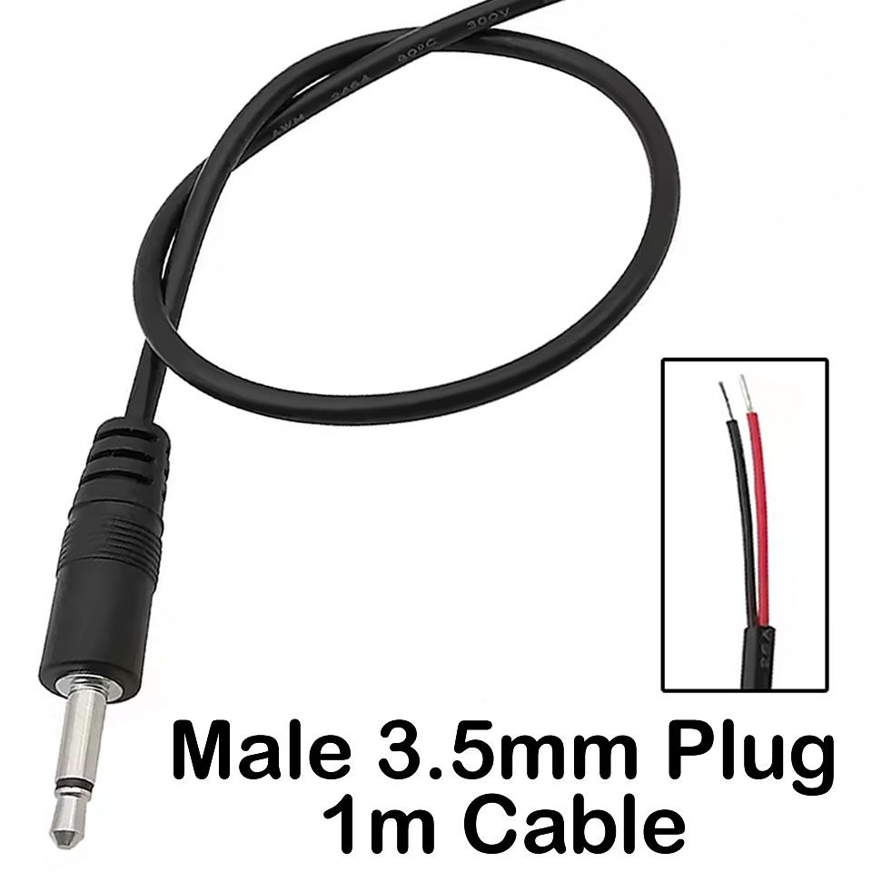 3.5mm Plug With 1m Connection DIY Cable