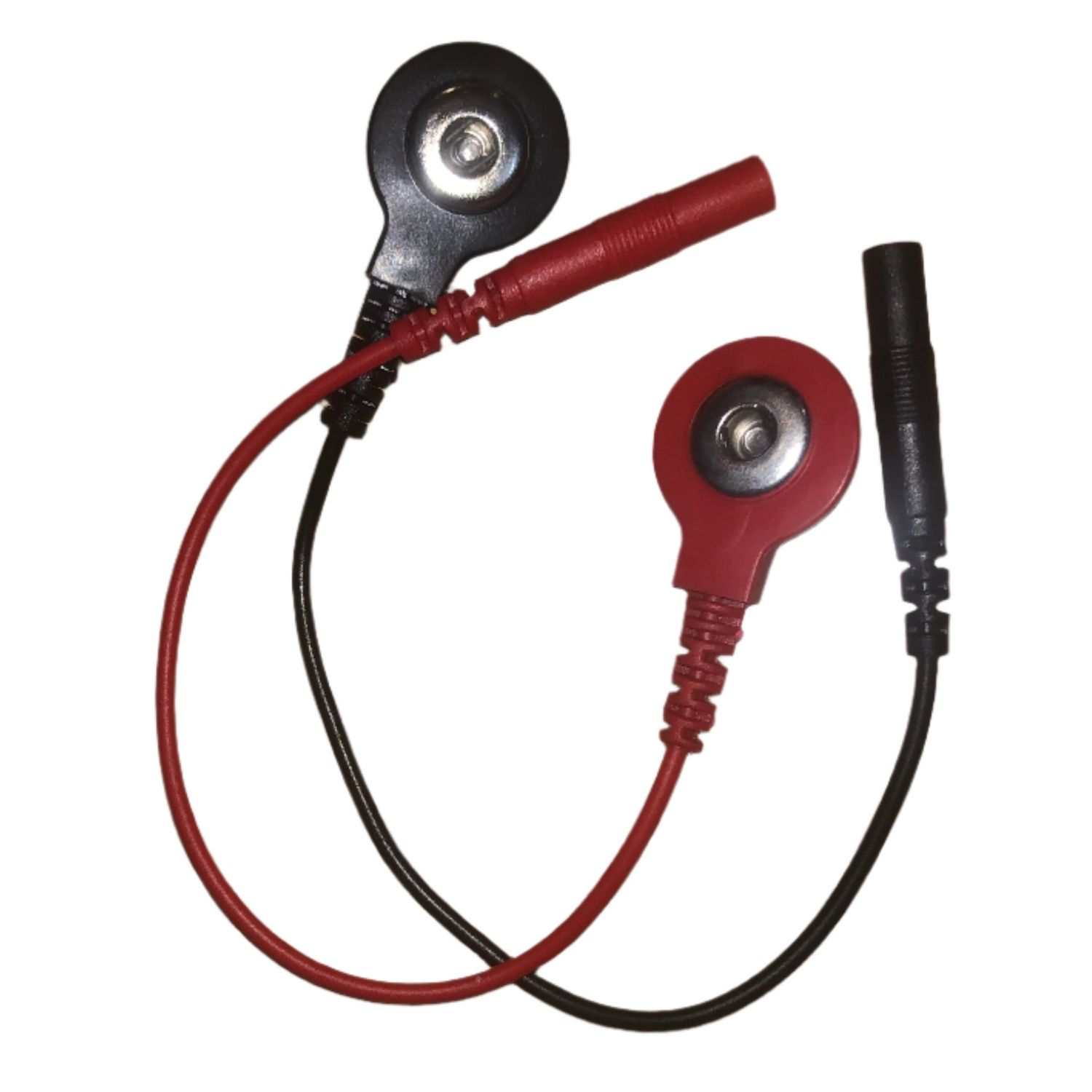 Wire Adaptor 2mm Socket to 3.5mm Snap Plug Socket Red &amp; Black