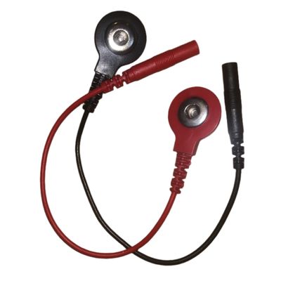 Wire Adaptor 2mm Socket to 3.5mm Snap Plug Socket Red &amp; Black
