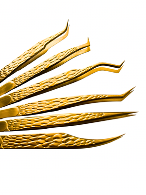 Rosa-goldenes 6-teilig Pinzettenset