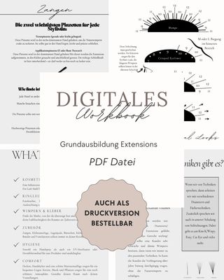 Digitales WORKBOOK - Grundlagen Wimpernverlängerung