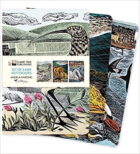 Flame Tree Publishing  - Angela Harding - Wildlife Set of 3 Midi Notebooks - Curlew