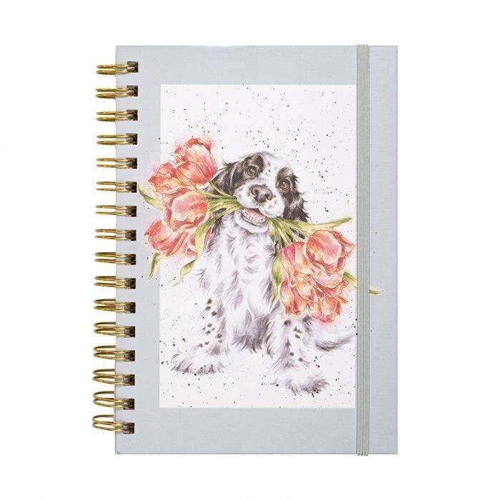 Wrendale Designs - &#39;Blooming with Love&#39; Dog A5 Notebook