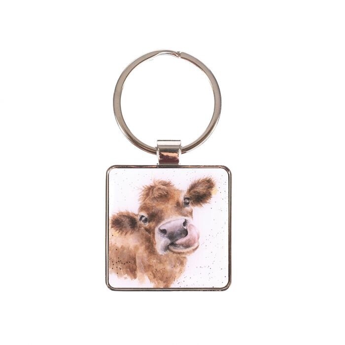 Wrendale Designs - &#39;Moooo&#39; Cow Keyring