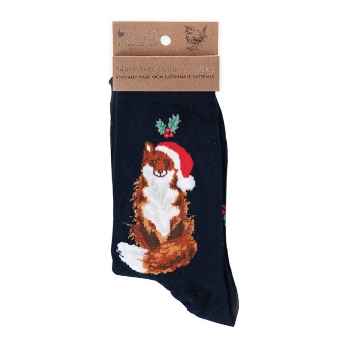 Wrendale Designs - &#39;Festive Fox&#39; Socks