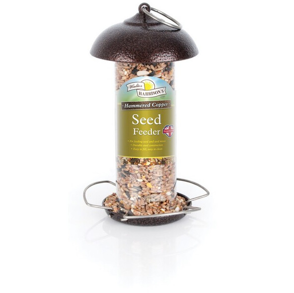 Walter Harrison&#39;s - Hammertone Copper Seed Feeder 20cm