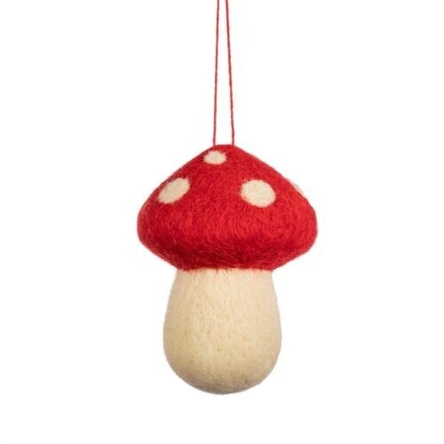 Sass &amp; Belle - Mushroom Felt Hanging Decoration