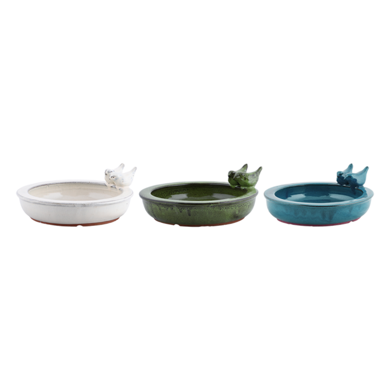 Fallen Fruits - Wild on Wildlife - Ceramic Round Bird Bath