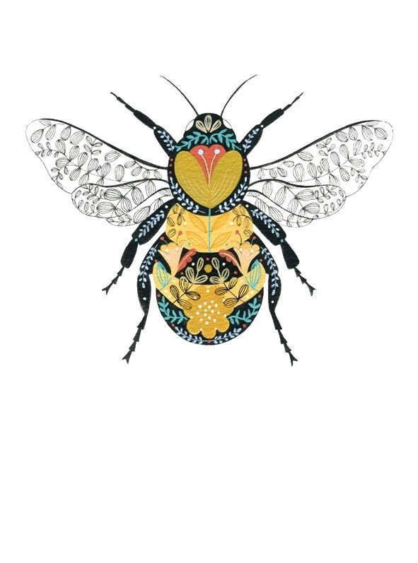 The Art File - Bee Card - Pollen