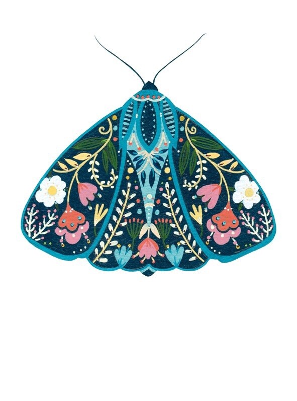 The Art File - Moth Card - Pollen
