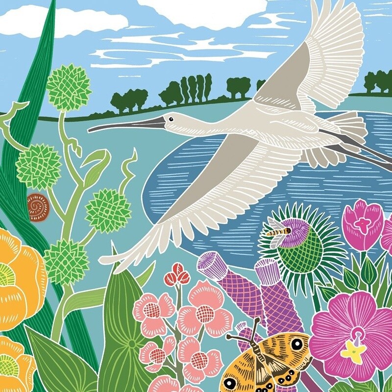 The Art File - Spoonbill Card - Kate Heiss