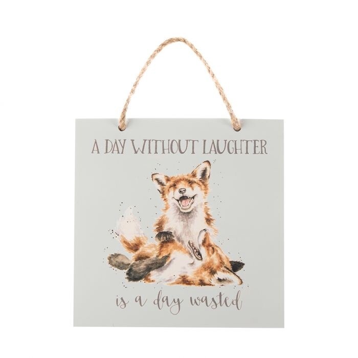 Wrendale Designs - &#39;A Day Without Laughter&#39; Wooden Plaque