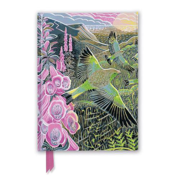 Flame Tree Publishing - Annie Soudain  -  Foiled Notebook A5 - Finches &amp; Foxgloves