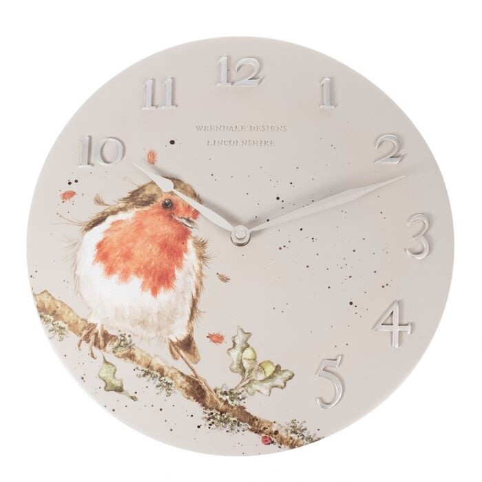 Wrendale Designs - &#39;Woodland Robin&#39; Wall Clock