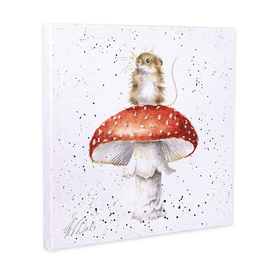 Wrendale Designs - &#39;He&#39;s A Fun Gi&#39; Mouse Canvas (20cm Square)