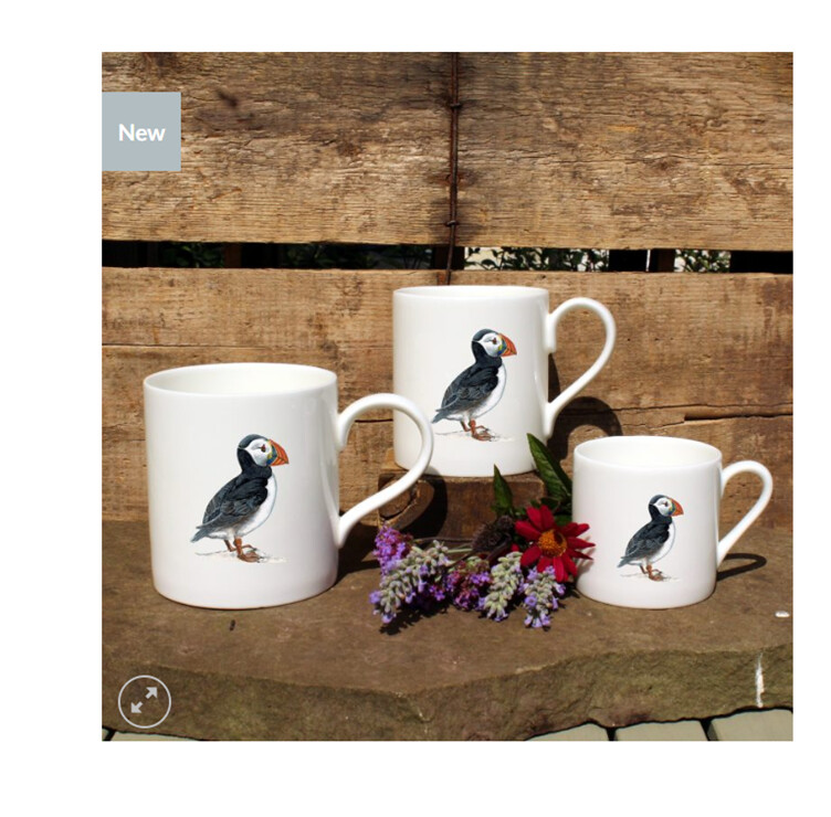 Claire Vaughan - Puffin Mug - Medium 300ml