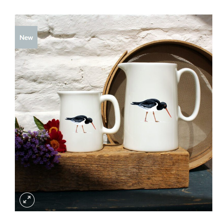 Claire Vaughan - Large Jug - Oystercatcher