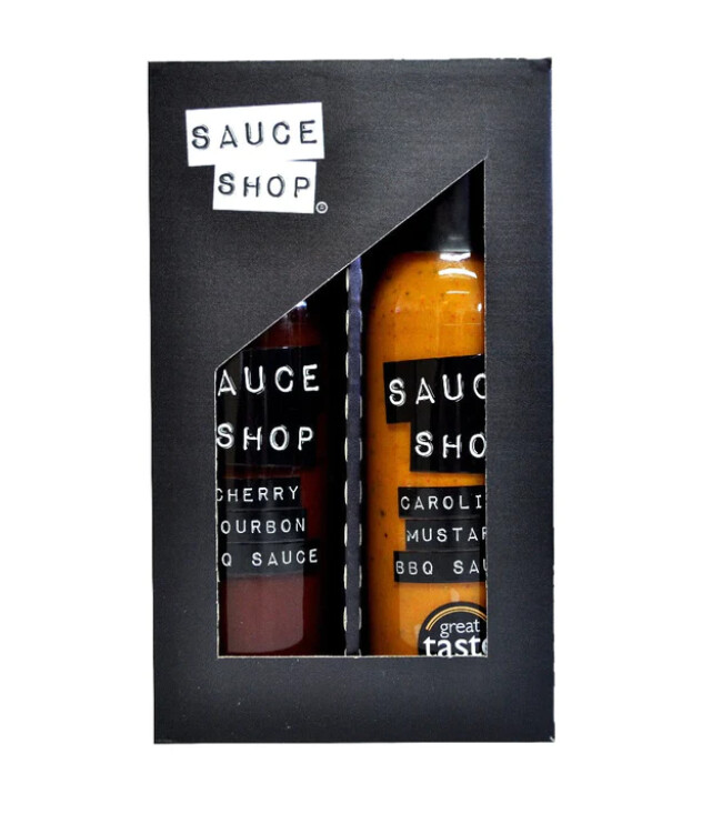 Sauce Shop - Grill Master Duo - Cherry Bourbon BBQ Sauce and Carolina Mustard BBQ Sauce