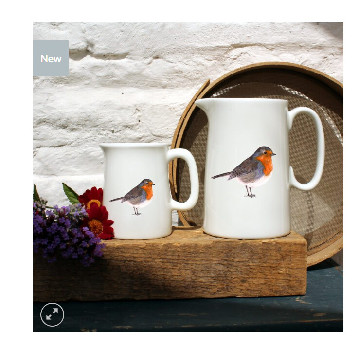 Claire Vaughan - Large Jug - Robin