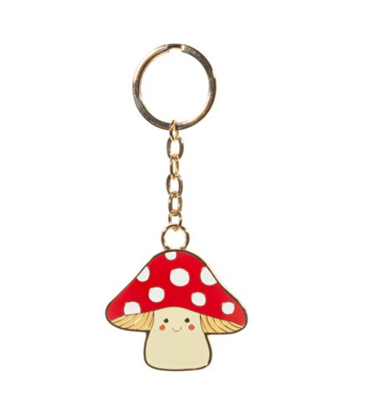 Sass &amp; Belle - Mushroom Enamel Keyring