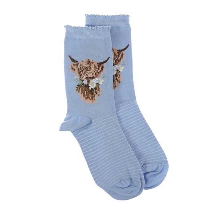 Wrendale Designs - &#39;Daisy Coo&#39; Highland Cow Socks