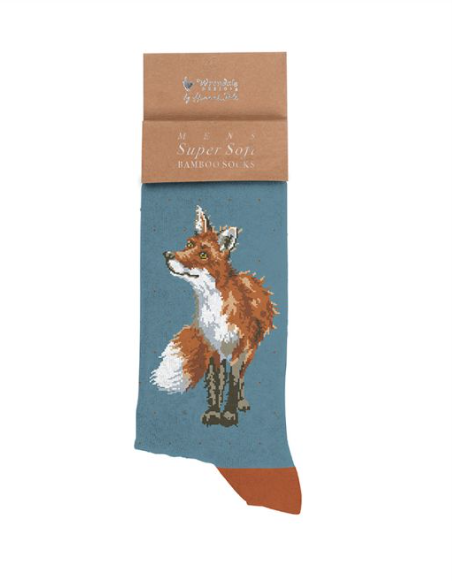 Wrendale Designs - &#39;Bright Eyed and Bushy Tailed&#39; Men&#39;s Socks
