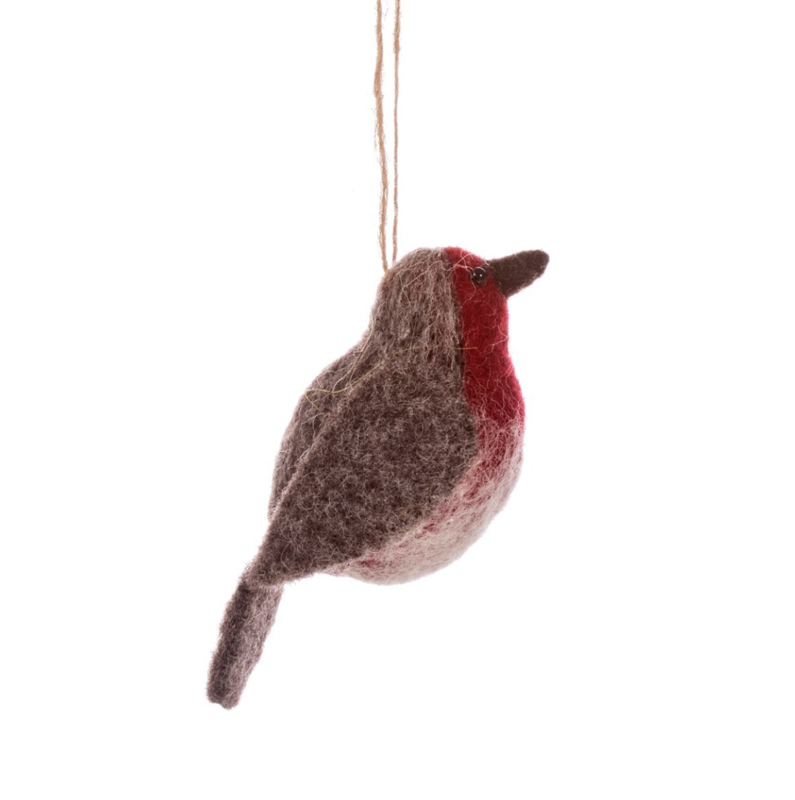 Sass &amp; Belle - Grey Felt Robin