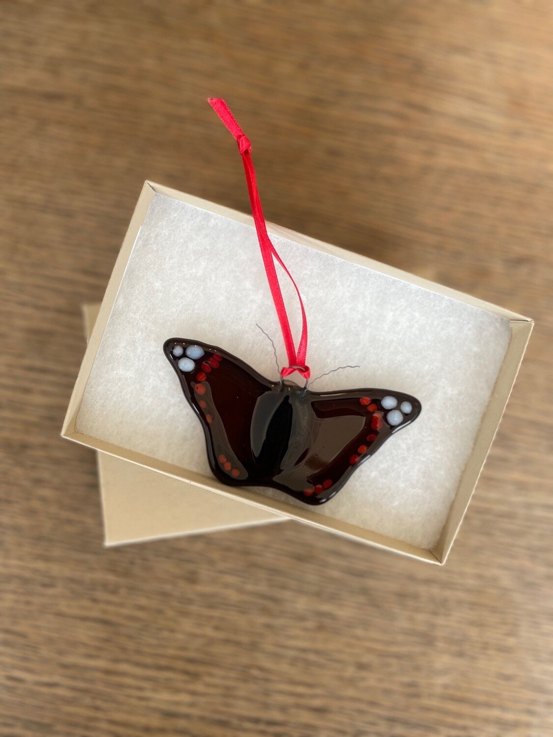 Number8Glass - Red Admiral Butterfly