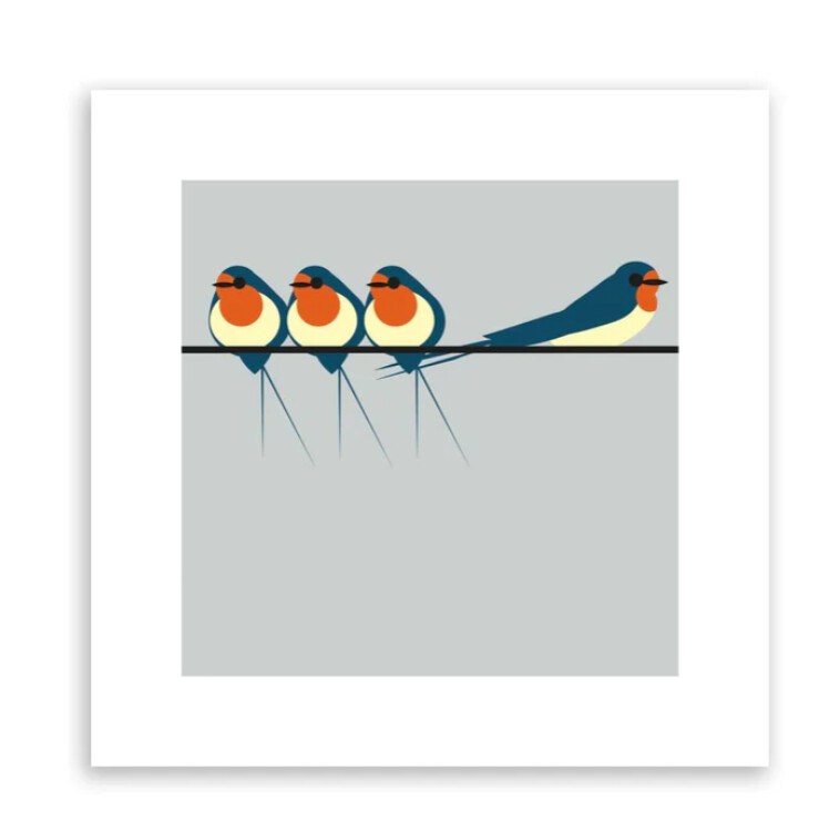 The Art File - Swallow (Stewart Cox) – Black Frame