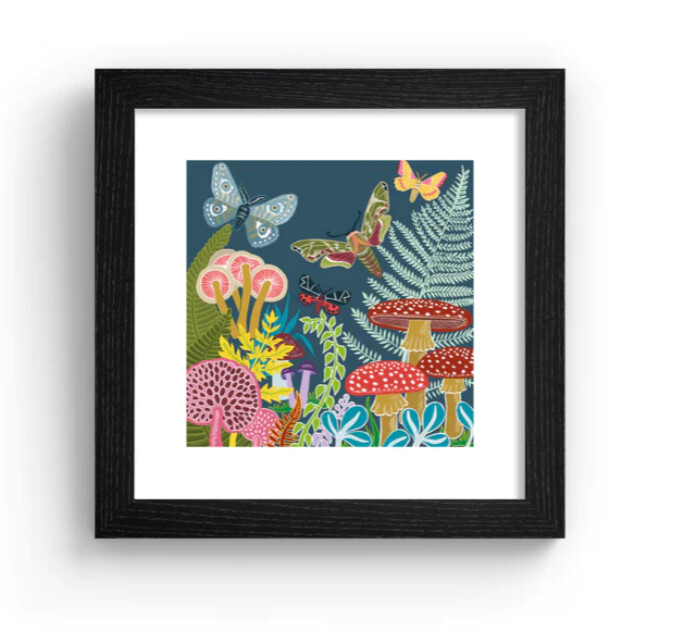Tall Boy Prints - Mushrooms Print – Black Frame