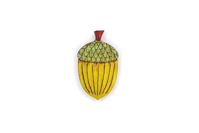 Bearded Moon - Acorn Brooch (Small)