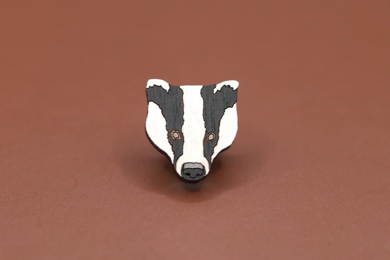 Bearded Moon - Badger - Brooch (Small)