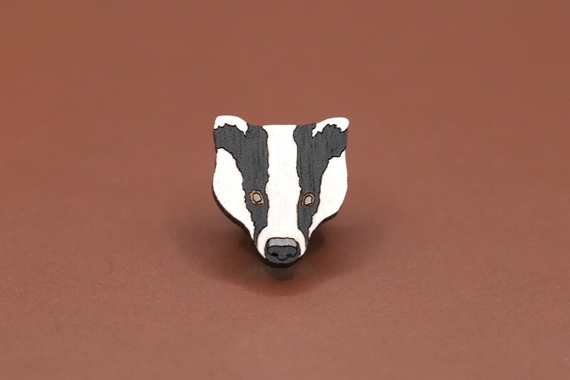 Bearded Moon - Badger - Brooch (Small)
