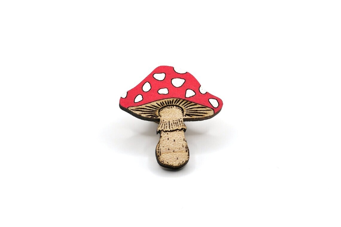 Bearded Moon - Toadstool - Brooch