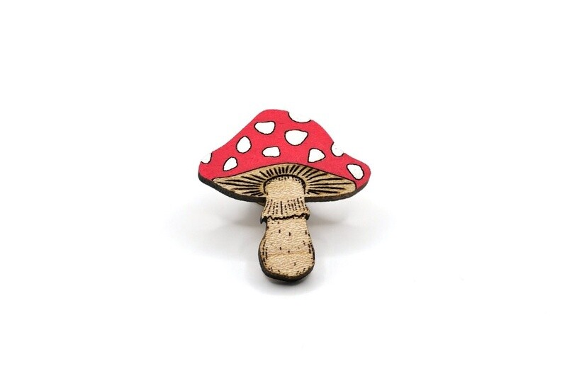Bearded Moon - Toadstool - Brooch