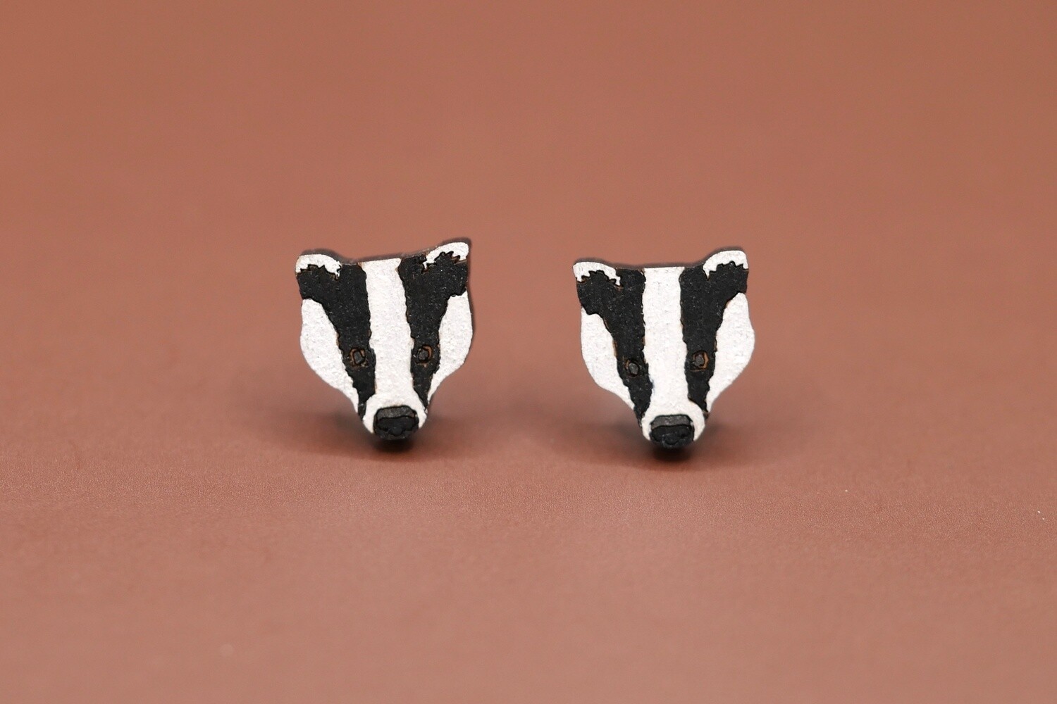 Bearded Moon - Badger - Stud Earrings