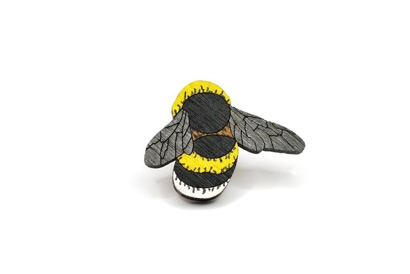 Bearded Moon - Bumblebee - Brooch (Large)